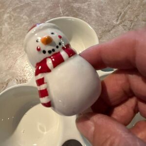 Faux NORA FLEMING Snowman Plate Decoration